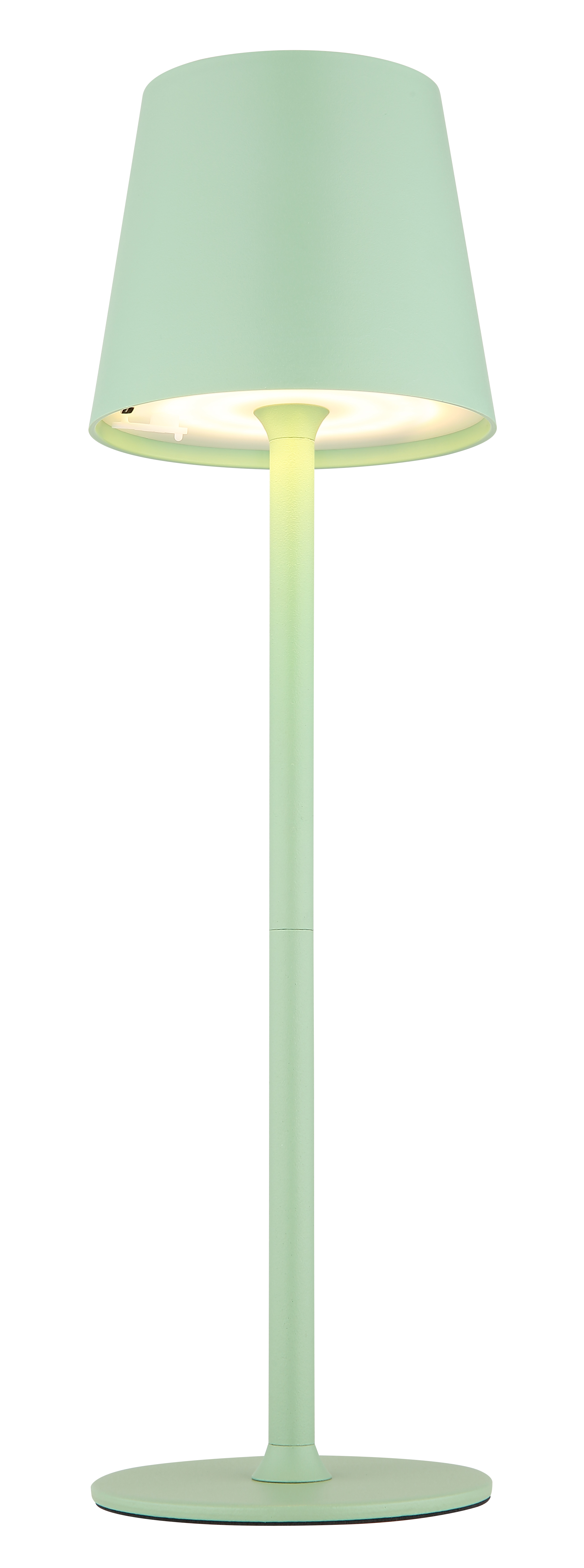 Globo LED-Tischleuchte VANNIE ca. H36 cm, D10,6 cm in blassgrün /Metall