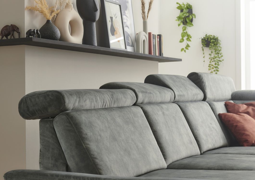 Modulmaster Wohnlandschaft MM-ZE1162 ca. 346x213cm in Stoff Amira moos