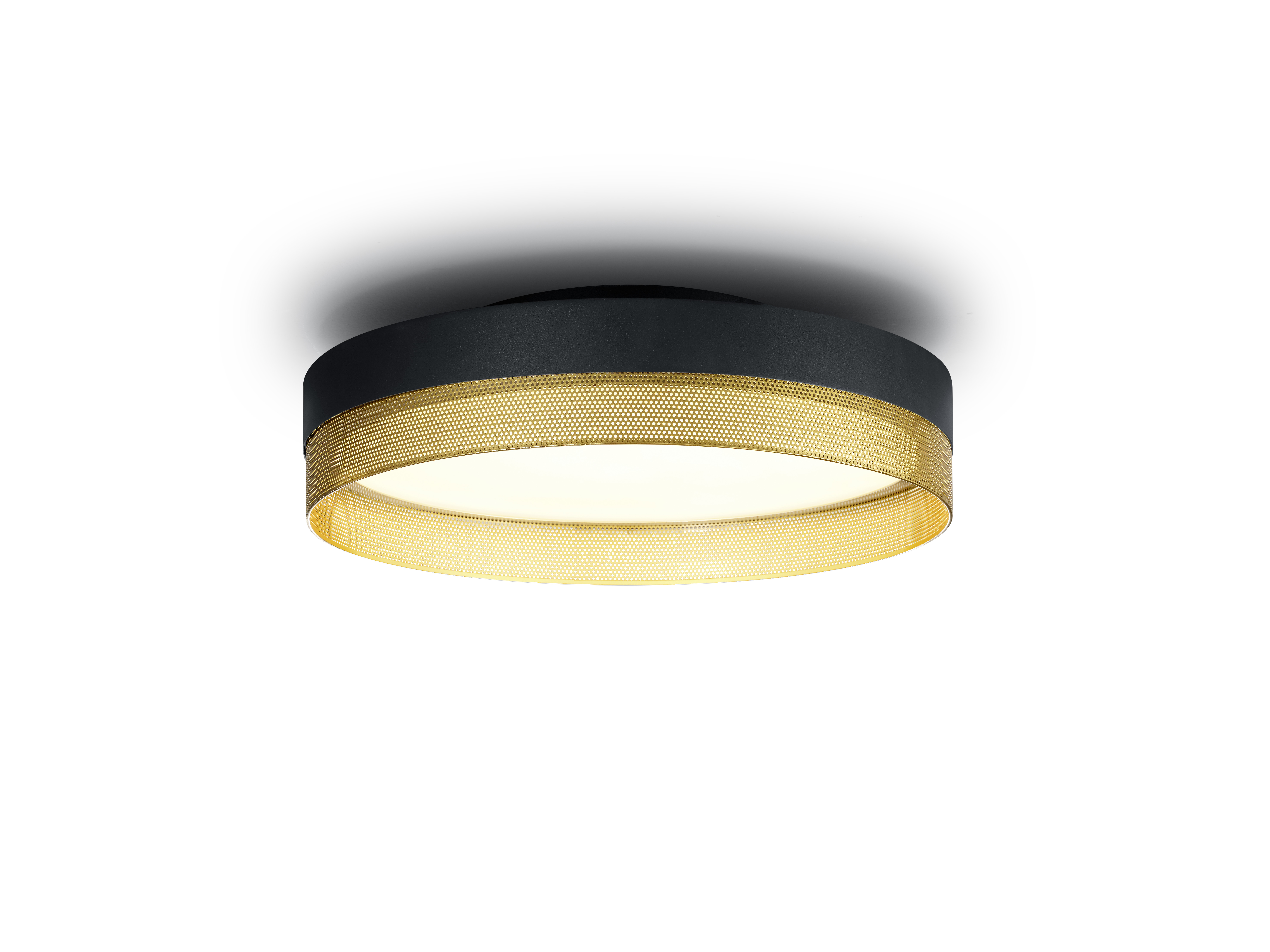B-Leuchten LED-Deckenleuchte ca. 45cm in schwarz/gold