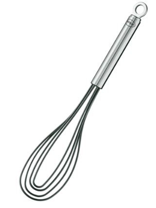 Rösle Tellerbesen 27cm , Küchenwerkzeug, Schneebesen, Metallgriff, Stahl, Allzweck-Schneebesen