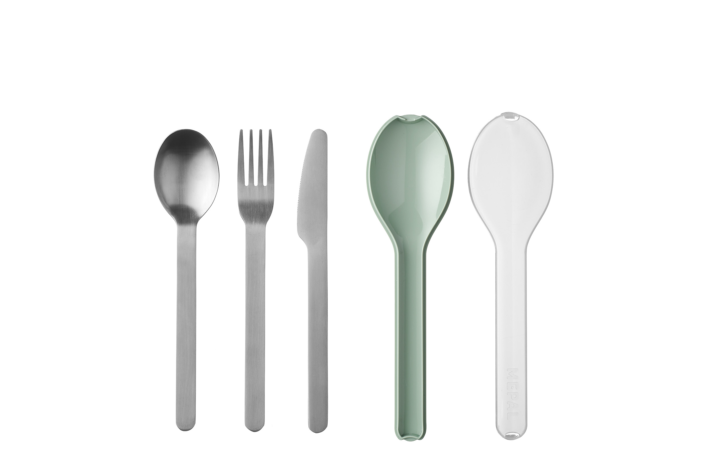 Mepal Besteckset Ellipse 3-teilig in Farbe Nordic Sage