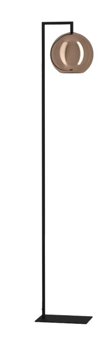 Eglo Leuchten Stehleuchte CORDOBA in schwarz/kupfer, Lampe, Badezimmer, Drinnen, Zimmer, Duscharmatur
