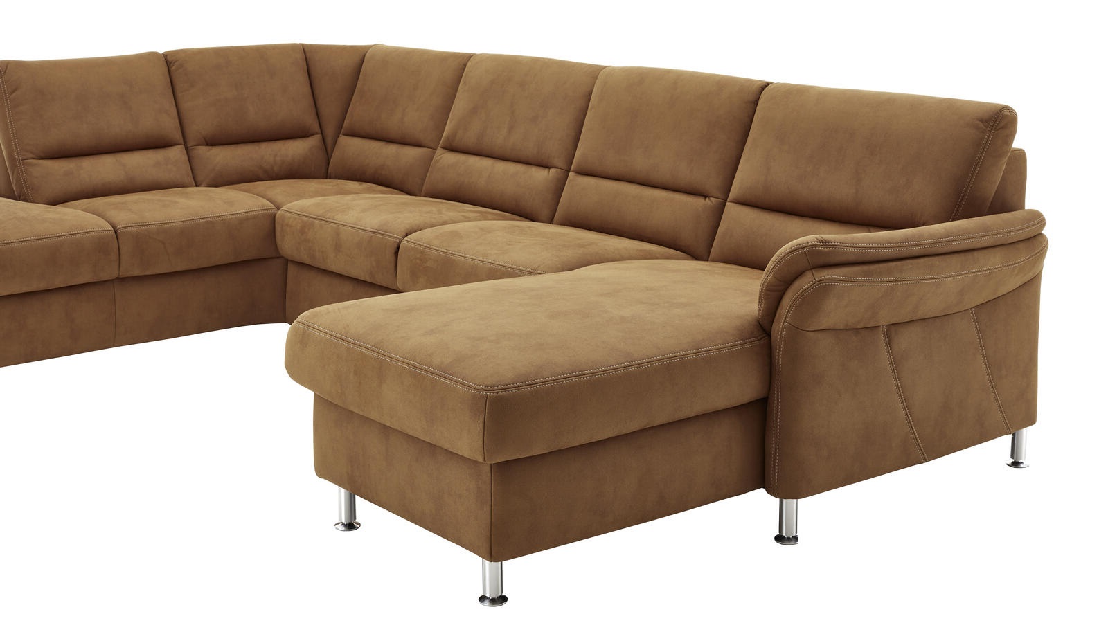 Modulmaster Wohnlandschaft ca. 173x290x203cm in Stoff Deluxe zimt
