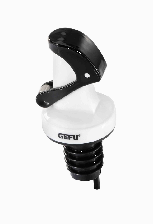 GEFU Ausgießer AUTOMATICO in Farbe schwarz/weiß, Flaschenverschluss, Korkenzieher, Sektkorken, Ausgießer, GEFI