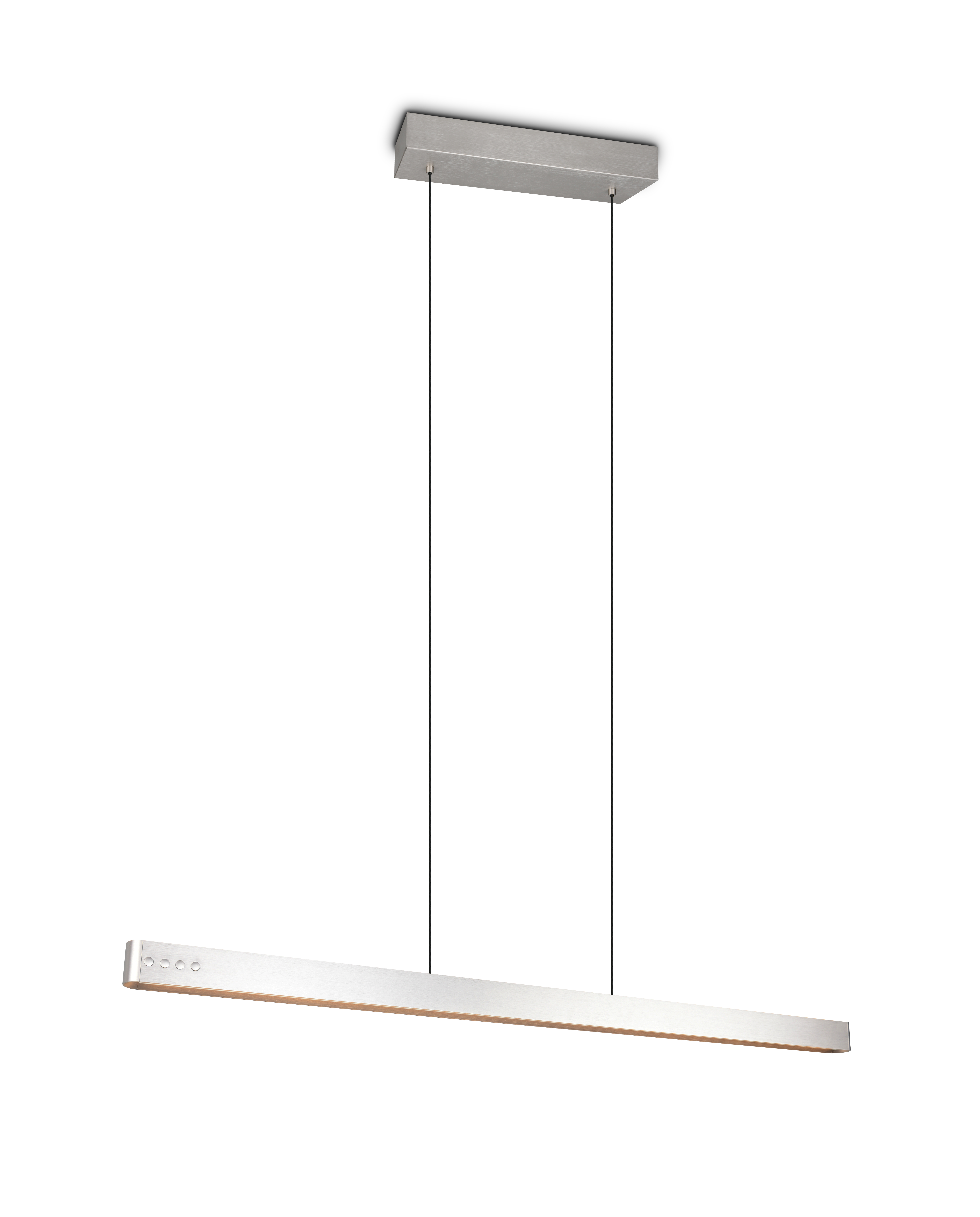 Trio LED-Pendelleuchte DONEGAL 1-flammig in Farbe Nickel matt, Kunststoff weiß