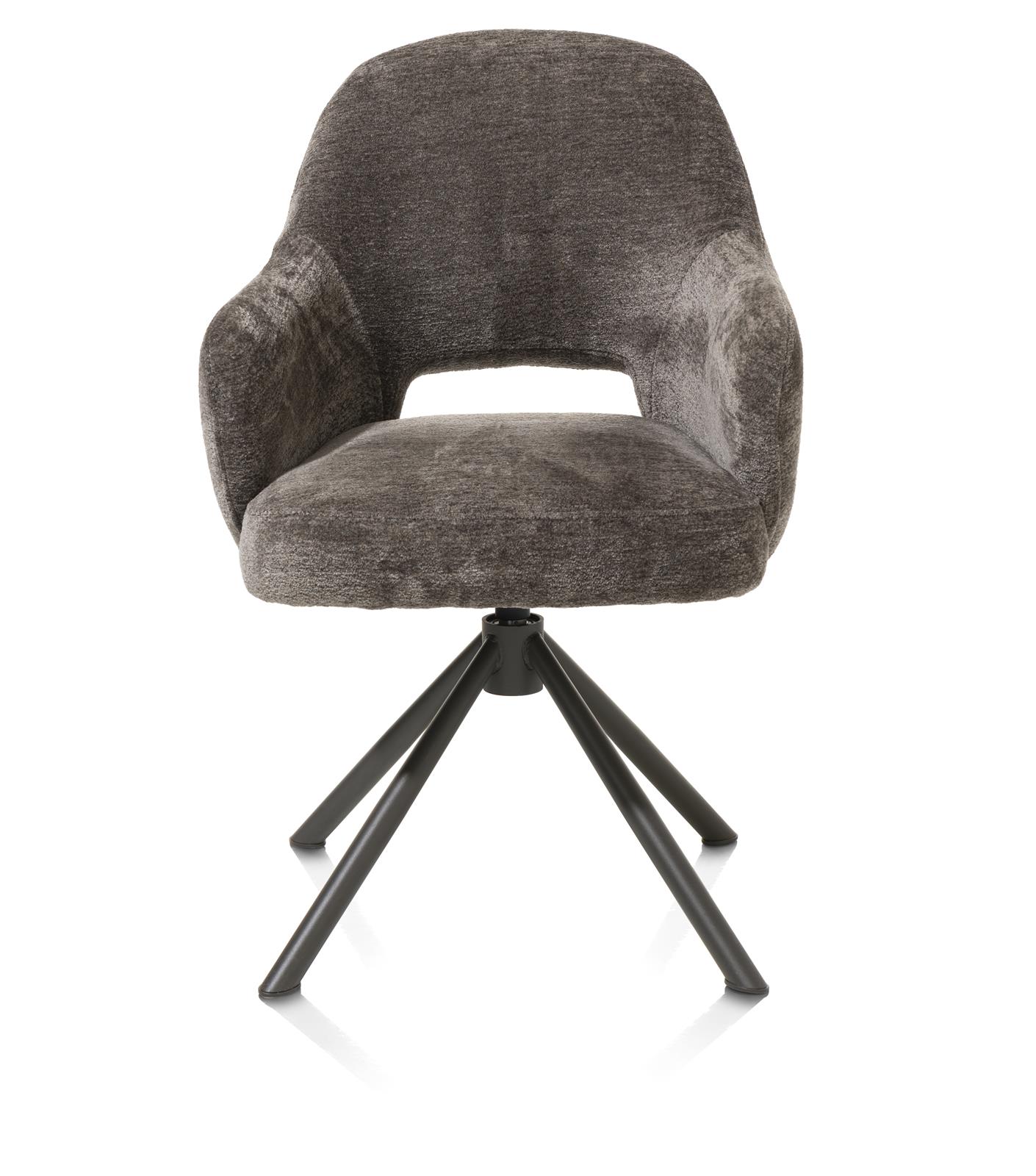 Henders & Hazel Armlehnstuhl NIKOLAS ca. B58 H87 T64 cm in Stoff Enzo Chenille Lava