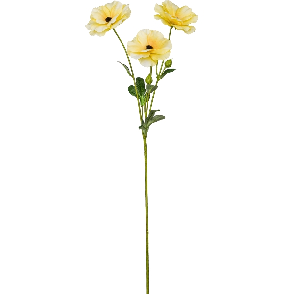 Gasper Ranunkel, 67cm,hellgelb in Farbe Hellgelb, Blume, Stielblume, Gelb, Blüten, Kunstpflanze