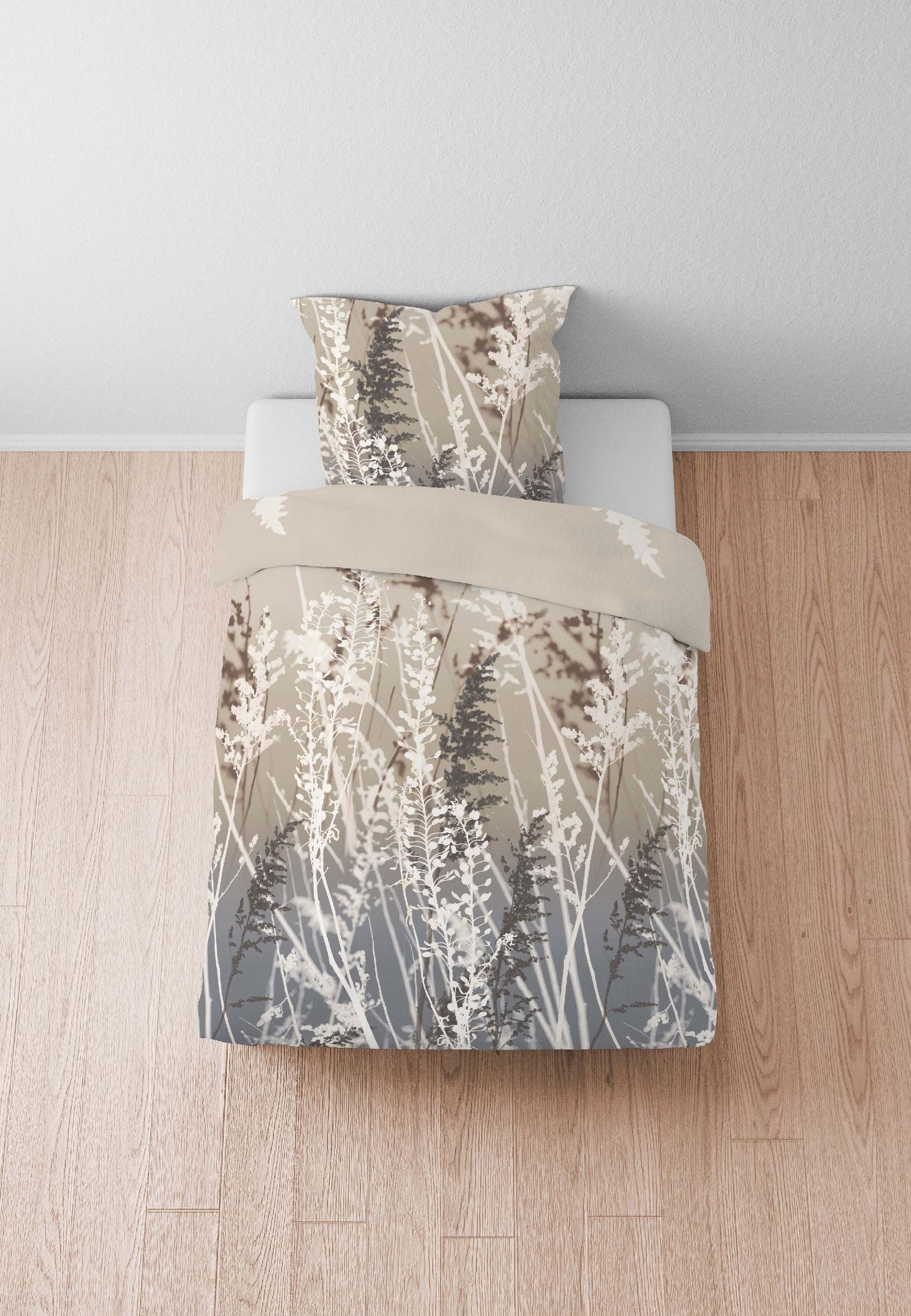 Biberna BIBER-Bettwäsche ca. 135x200cm in Farbe Taupe, Moebel, Bett, Bettlaken