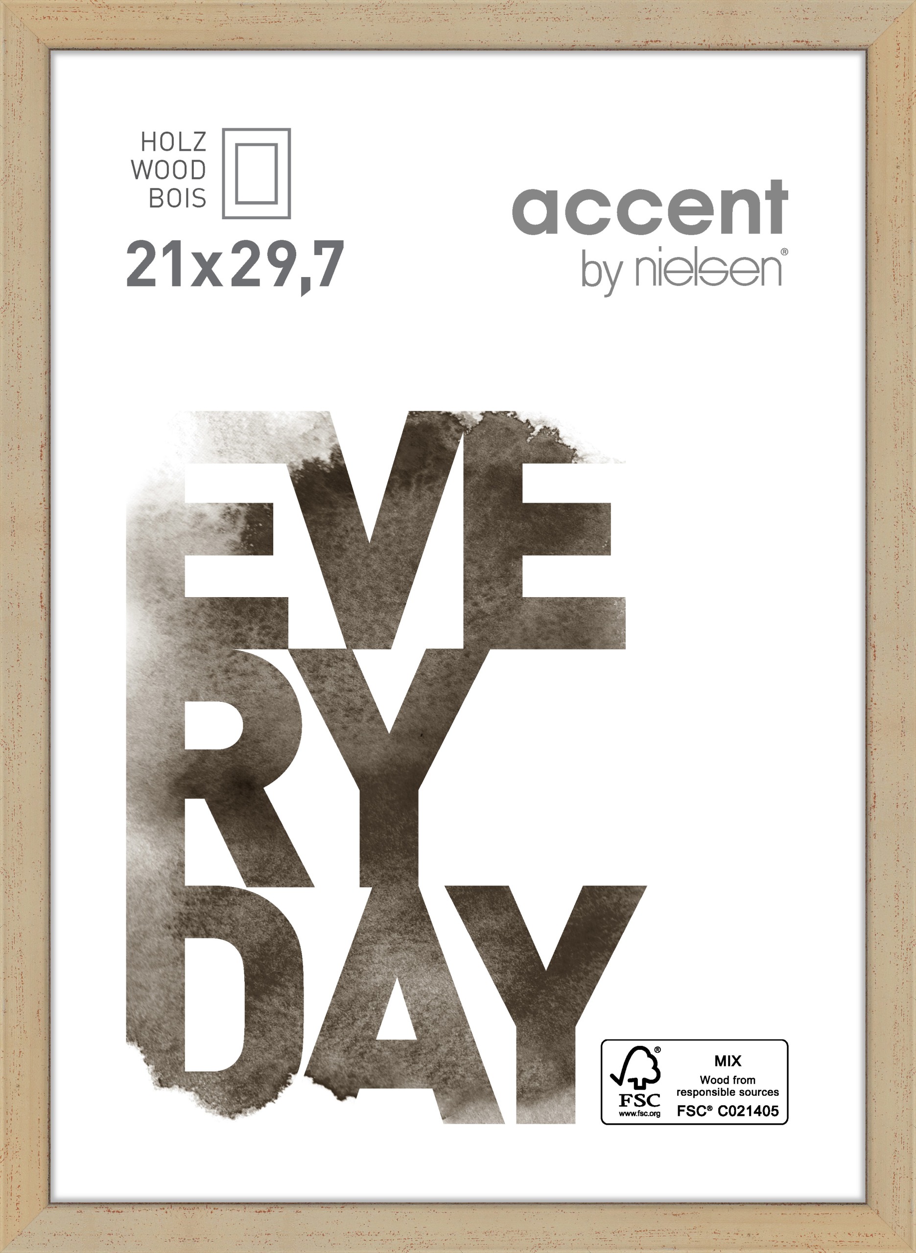 Accent by Nielsen Holz Bilderrahmen Zoom ca. 21x29,7cm in Farbe Gold