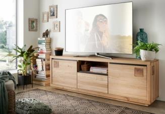 Frankenmöbel TV-Kommode 0159 in Wildeiche massiv geölt
