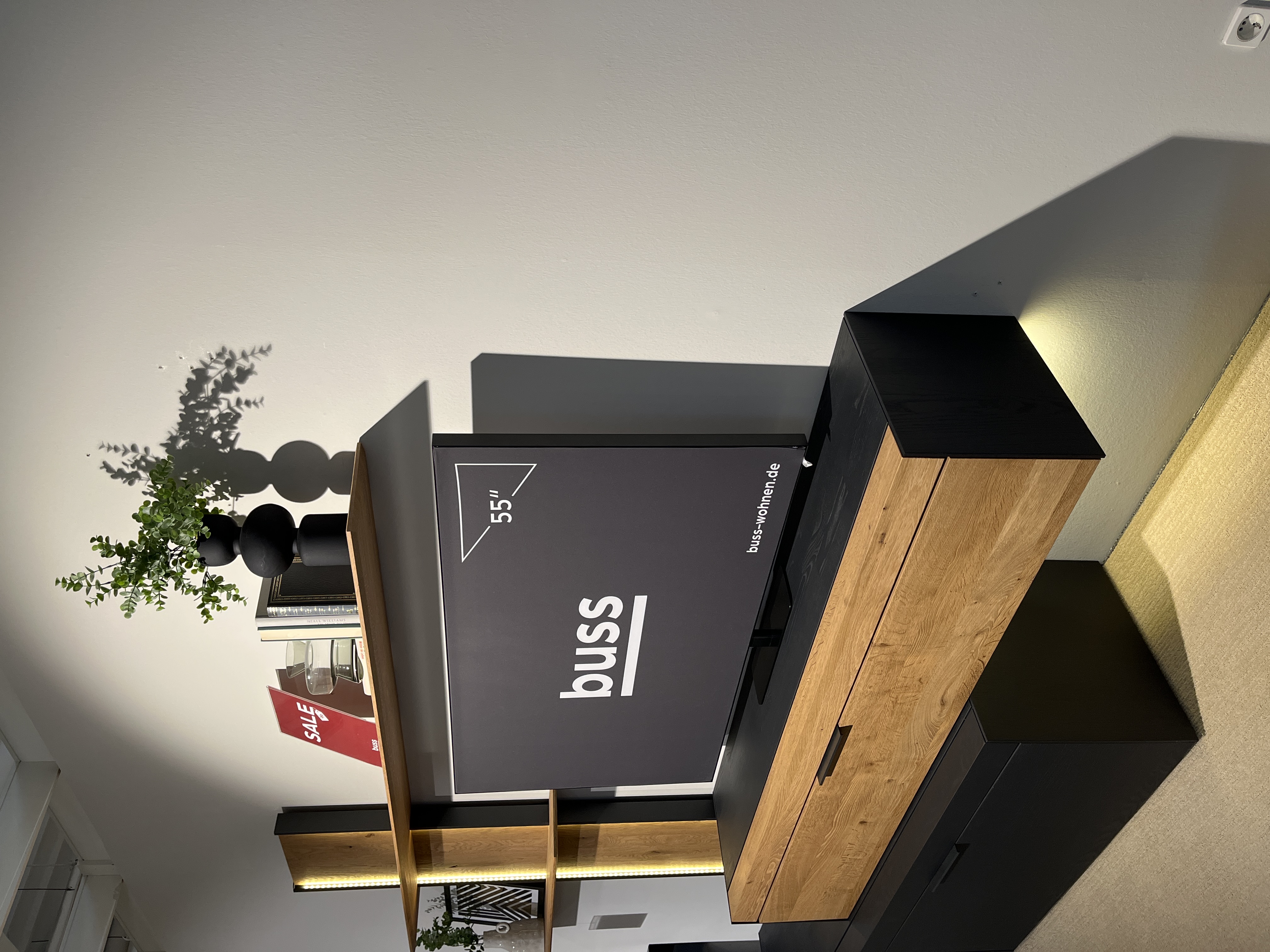 SCHÖNER WOHNEN-Kollektion Wohnkombination ca. B300 H205 T49 cm in Kerneiche Umato gebürstet, Lowboard, Fernsehtisch, Holzfurnier, Schubladeneinheit, moderne Möbel