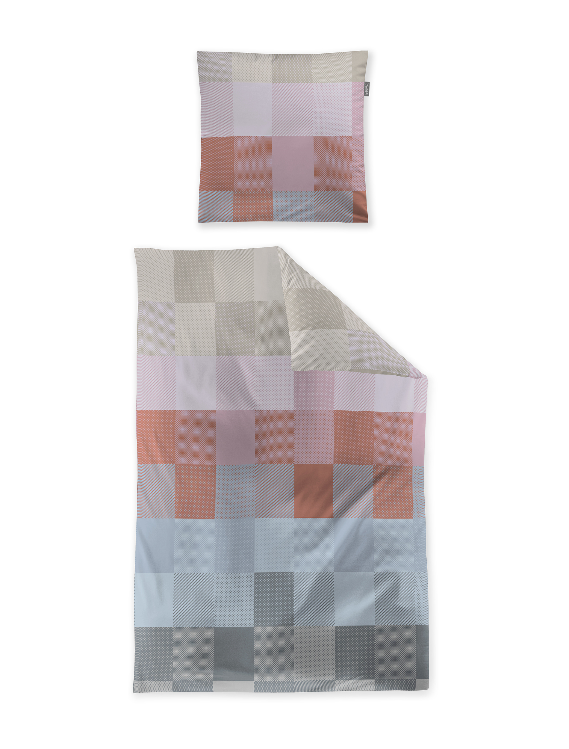 irisette Mako-Satin Bettwäsche WAVE in Farbe ca. 135x200cm, Kissen, Dekoration für Zuhause, Decke, Leinen