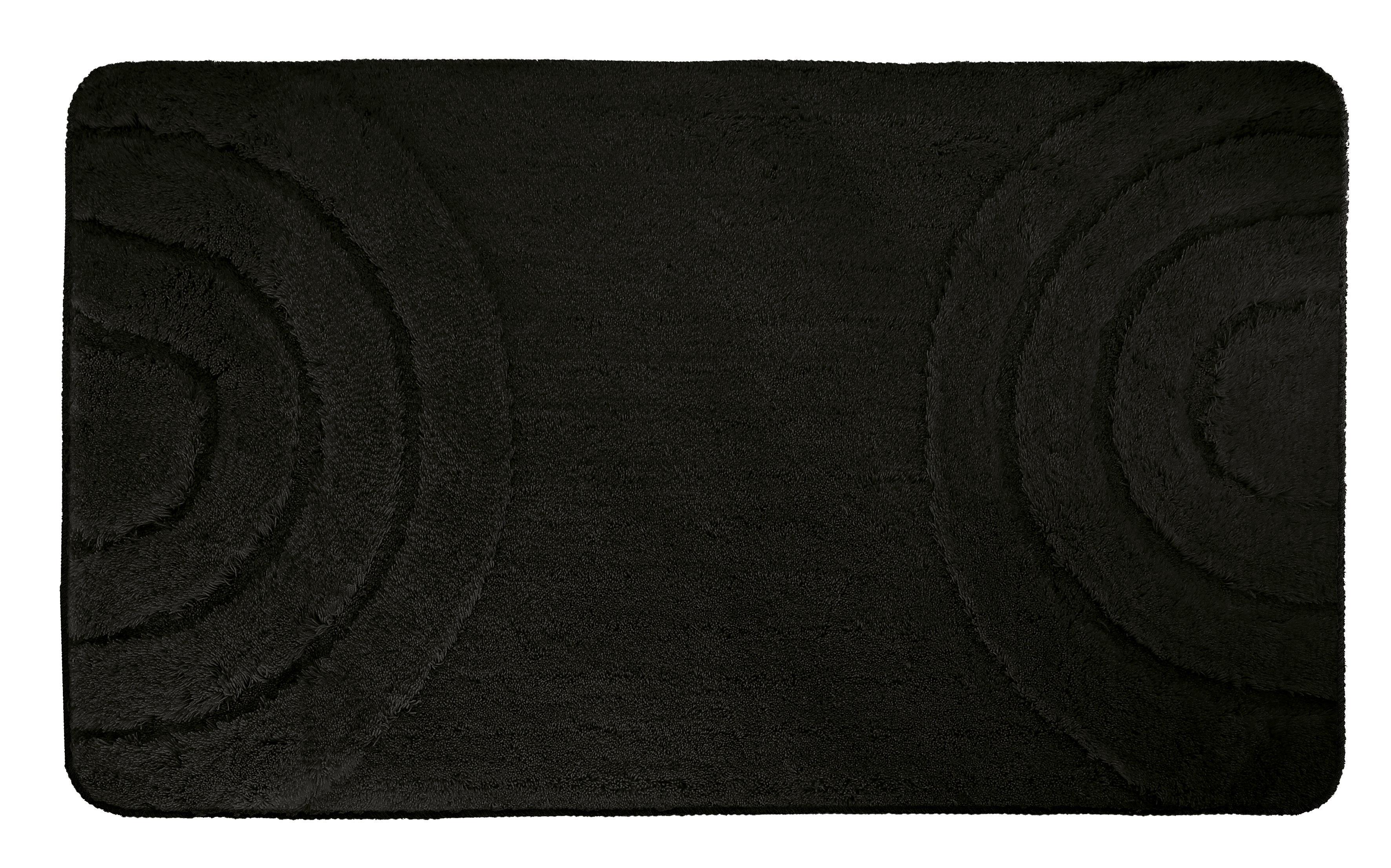 Kleine Wolke Badteppich BOW ca. 70x120cm in Farbe Schwarz