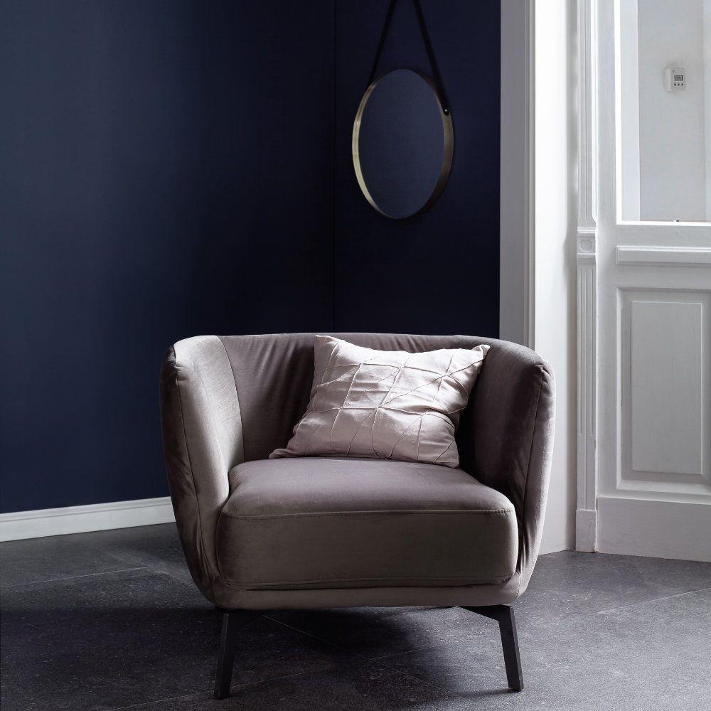 SCHÖNER WOHNEN-Kollektion Sessel Pearl in Stoff Velvet stone