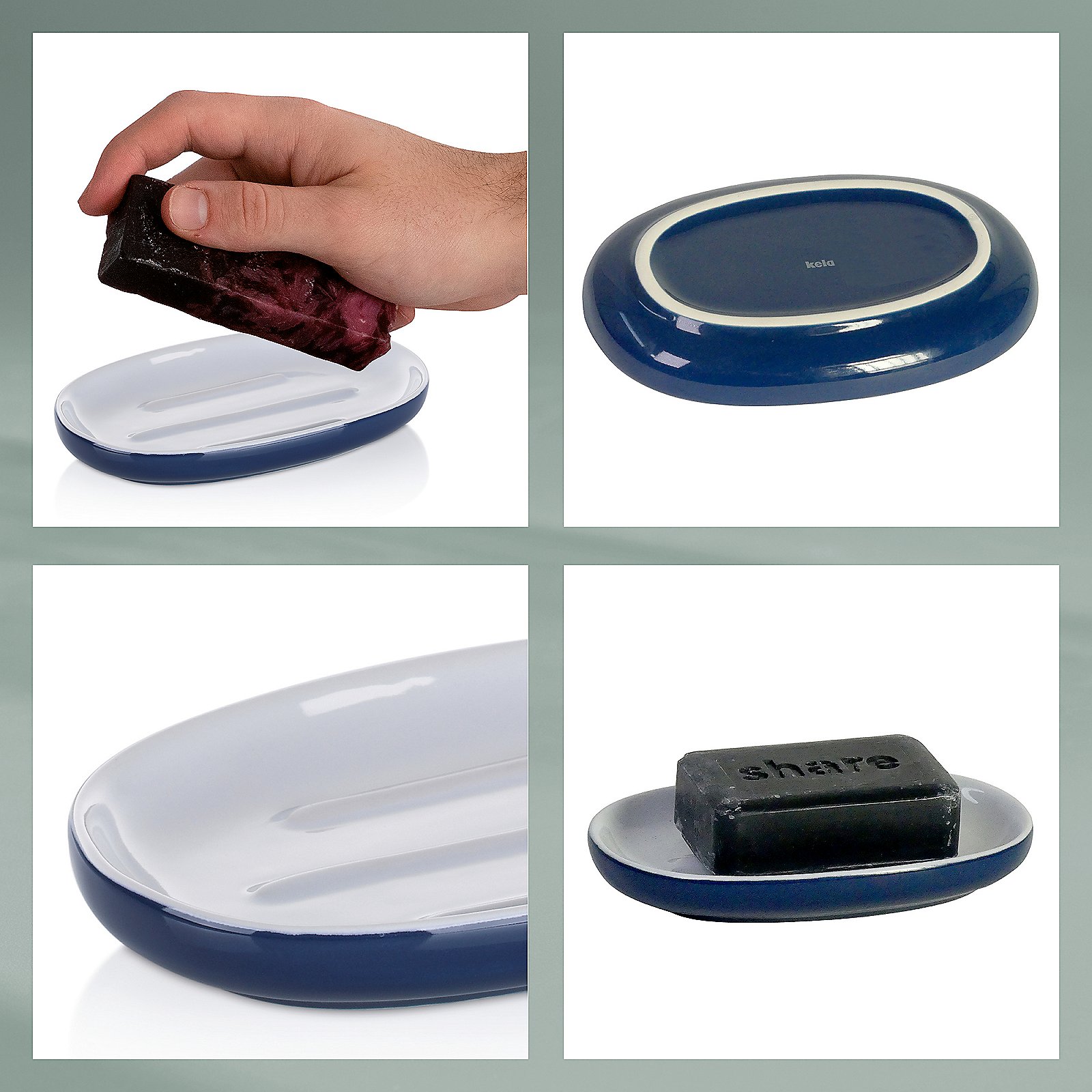 Kela Seifenschale ISABELLA in Farbe indigoblau, Essen, Mahlzeit, Gericht