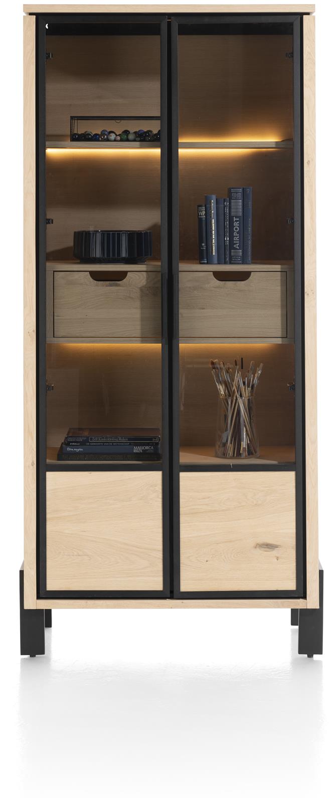 Vitrine in Holzfarben Habufa Vitrine Arnsberg, Beach natural, ca. B 90 cm