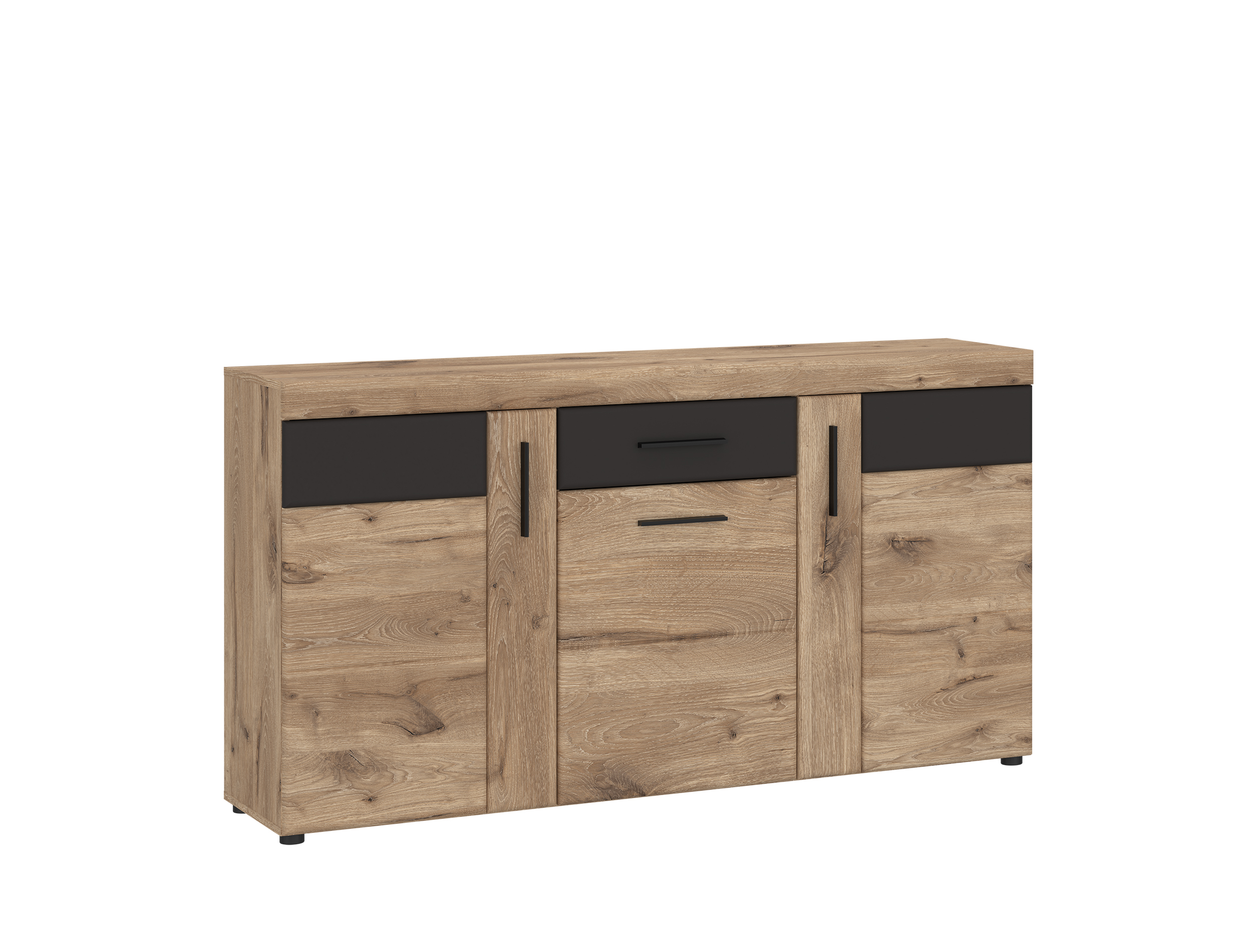 Sideboard GRANO in in Viking Eiche Nachbildung/Kosmos grau