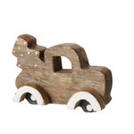 Boltze Dekoaufsteller Clemens 6,5 cm CLEMENS in Auto Fb. mango natur, Holz