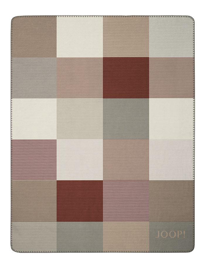 JOOP! Decke MOSAIC ca. 150x200cm in Farbe Rouge-Natur