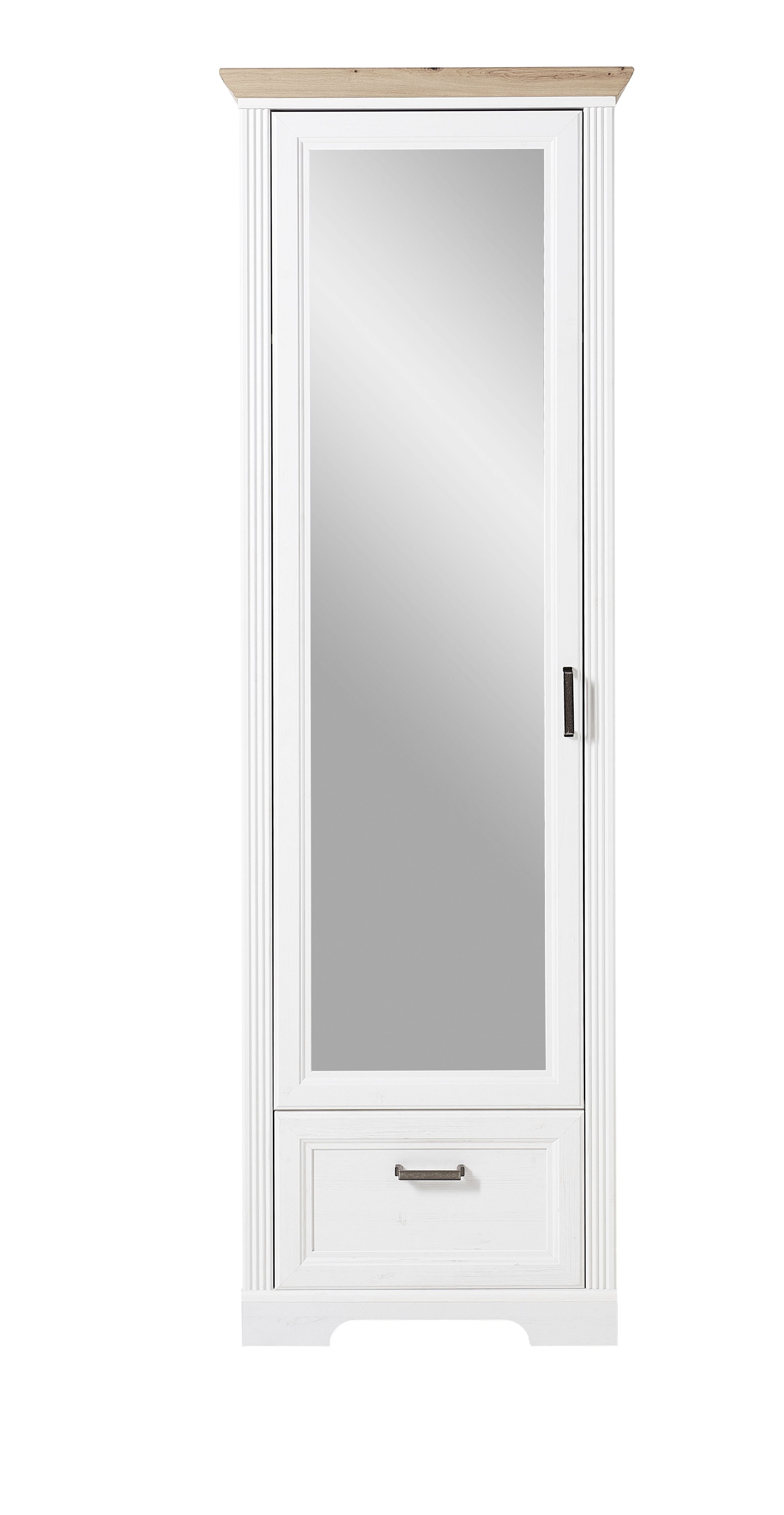 Garderobenschrank B/H/T ca. 65/204/41 cm in Mehrfarbig Innostyle Garderobenschrank Jasmin in Pinie hell/Artisan Eiche, 204 x 65 cm