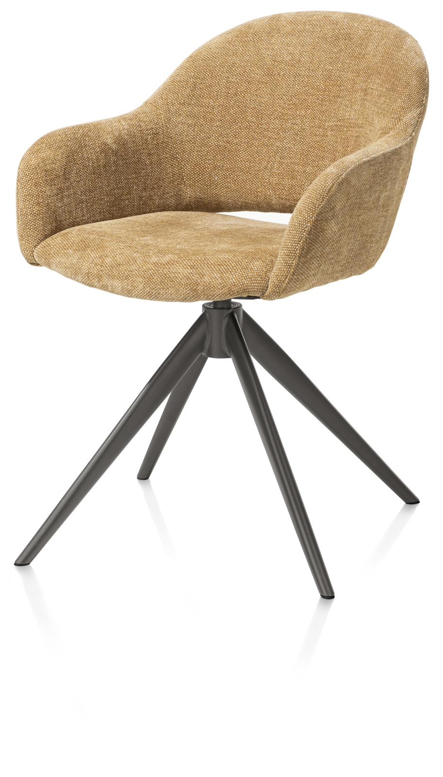 XOOON Armstuhl FINN ca. B61 H85 T63 cm in Stoff Livigno ocker