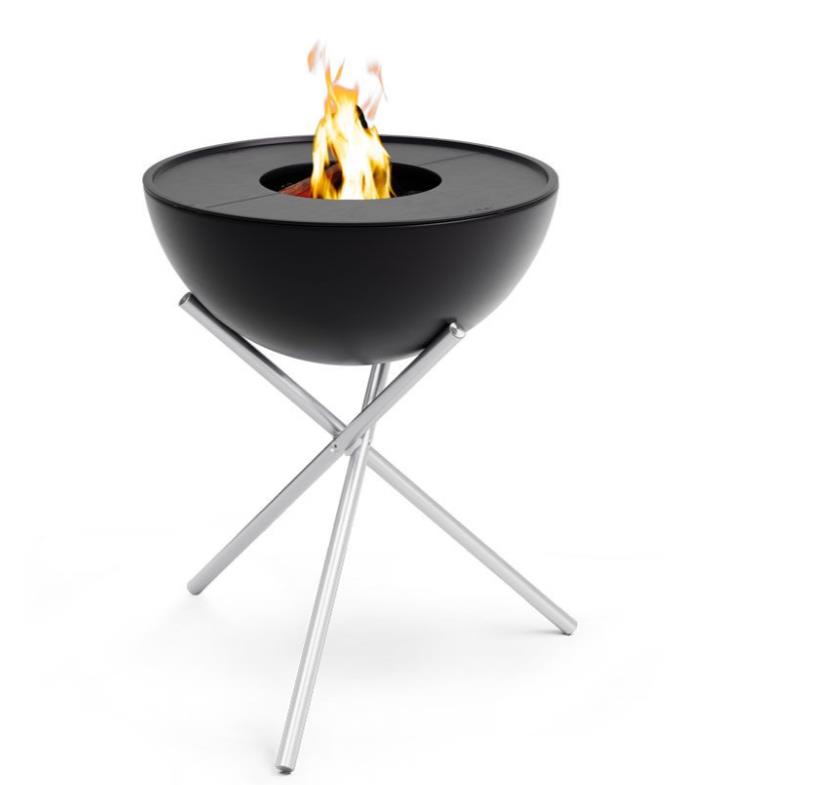 Plancha-Grillset hoch BOWL 70 in Durchm. 70cm, H85cm Plancha-Grillset hoch BOWL 70 in Durchm. 70cm, H85cm, Feuerstelle, Ofenkorb, Grillkamin, schwarz, stahlbeine