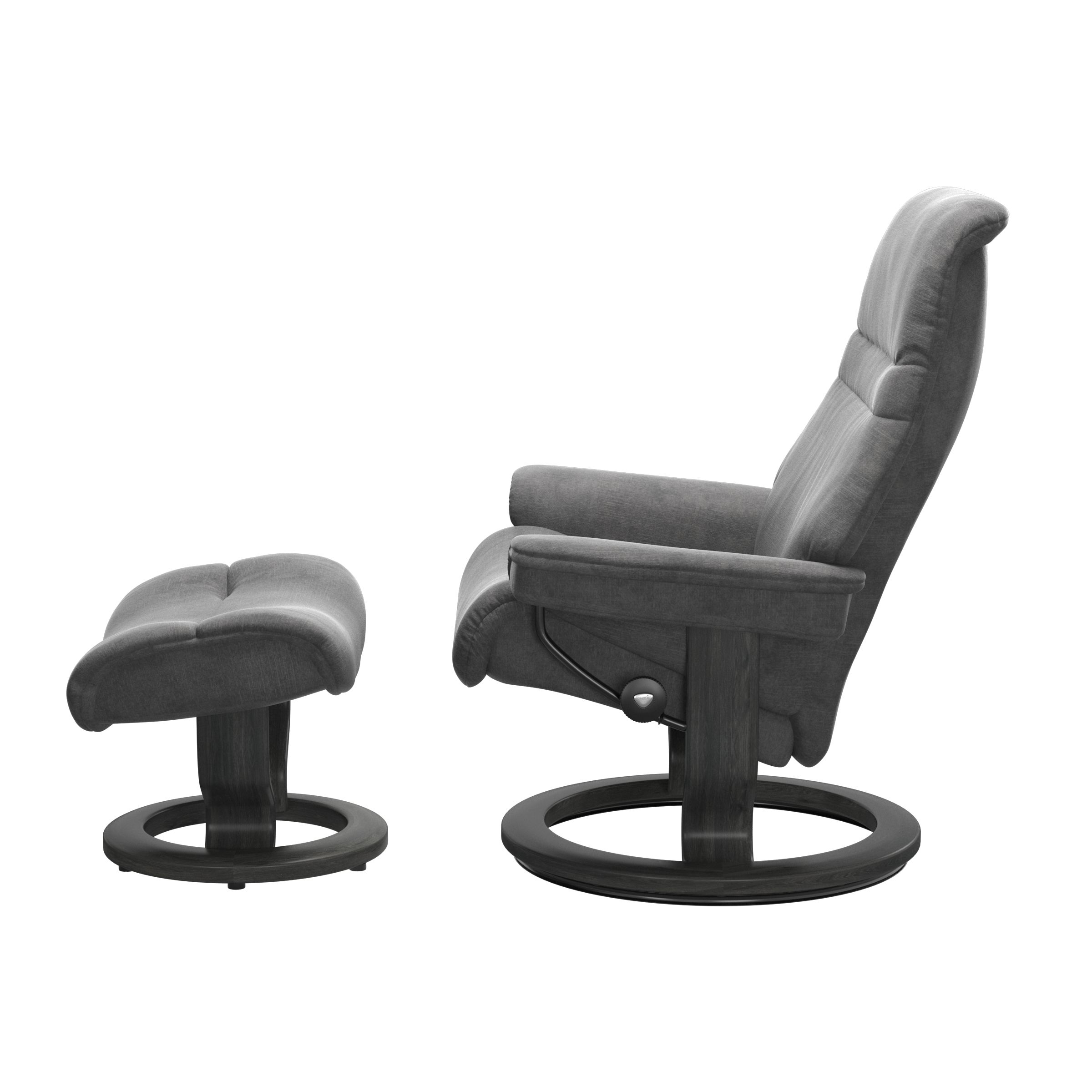 Stressless Sessel mit Hocker Sunrise Classic (S) in Stoff Magnolia light grey