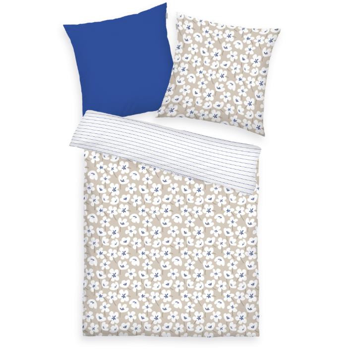 Renforce Bettwäsche Floral MIG in ca.80x80/135x200cm, Kissen, Dekoration für Zuhause, Mobiliar, Kopfkissen, Bett