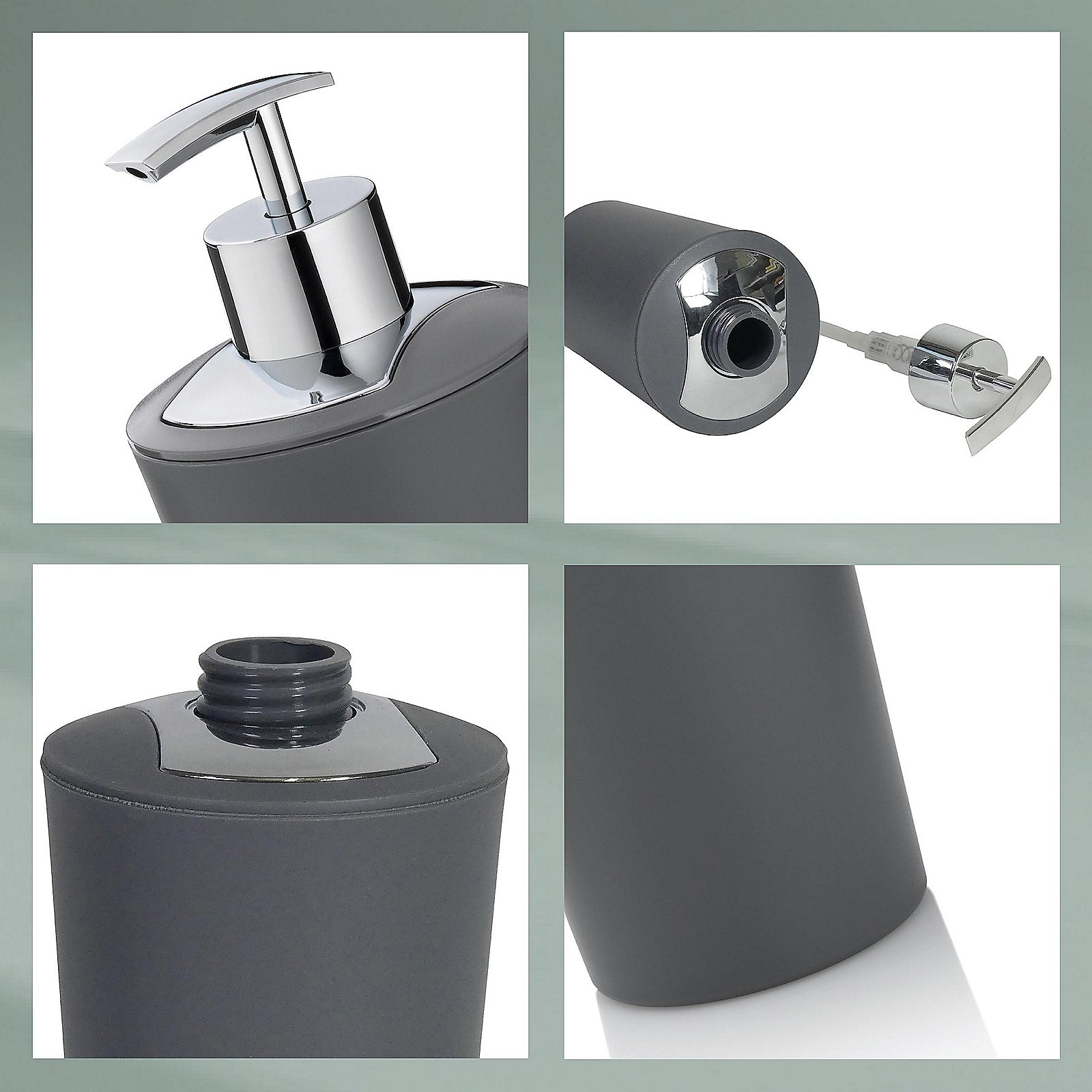 Kela Seifenspender Marta grau MARTA in , Sinken, Waschbeckenhahn