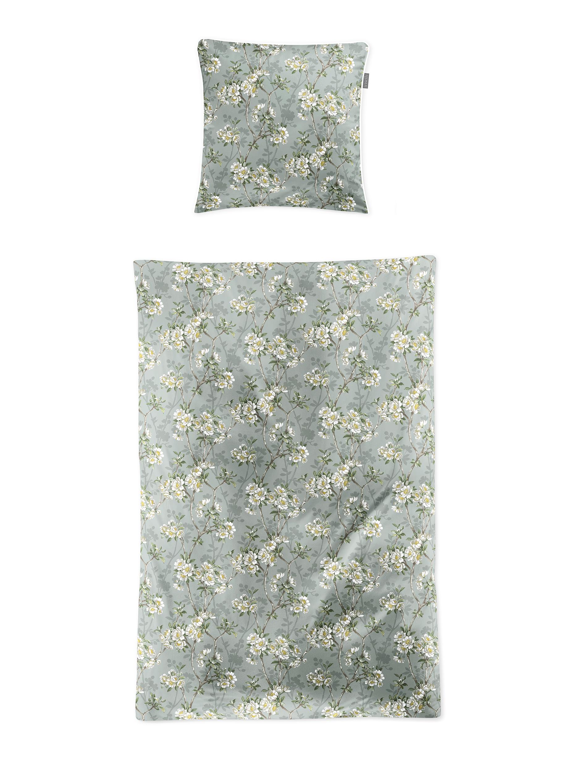 Irisette Mako-Satin Bettwäsche TOKIO ca. 155x220cm in Farbe jade