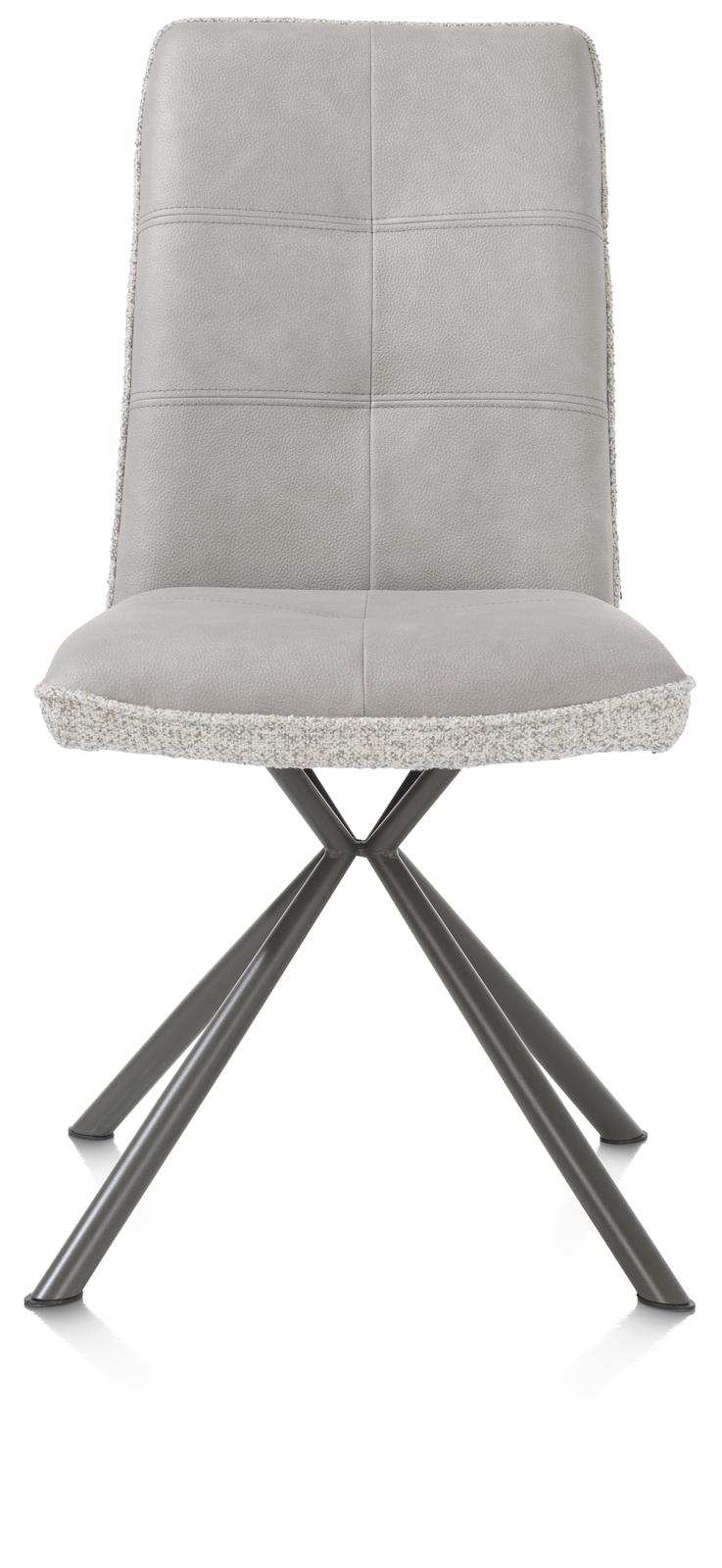 Henders & Hazel Stuhl 4erSet MILVA in Stoff Pala/Luton grau, Leinwand, Kissen, Dekoration für Zuhause, Stuhl, Mobiliar