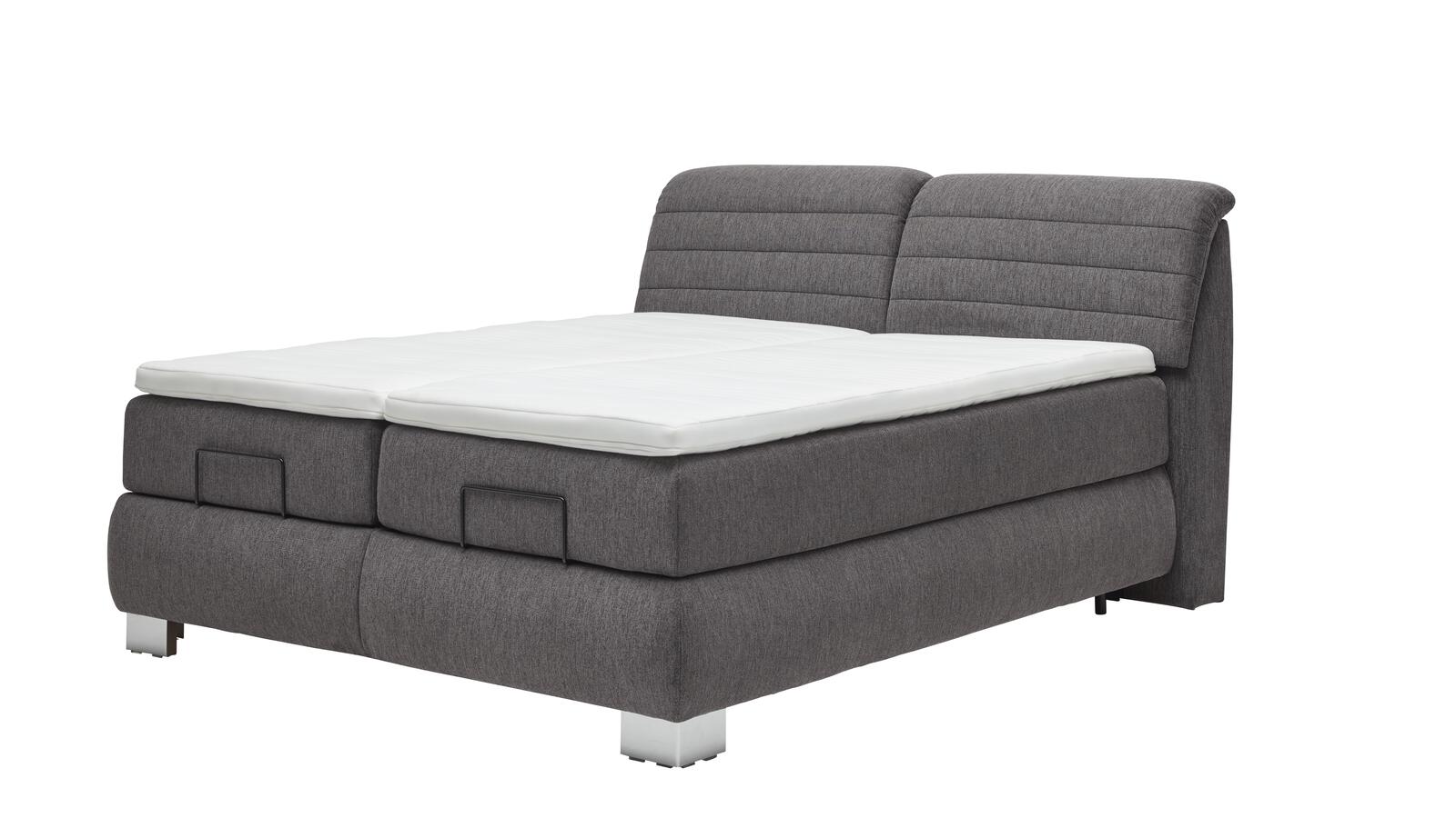 Comfortmaster Boxspringbett 5-Sterne ca. 180 x 200 cm in Stoff Brego anthrazit