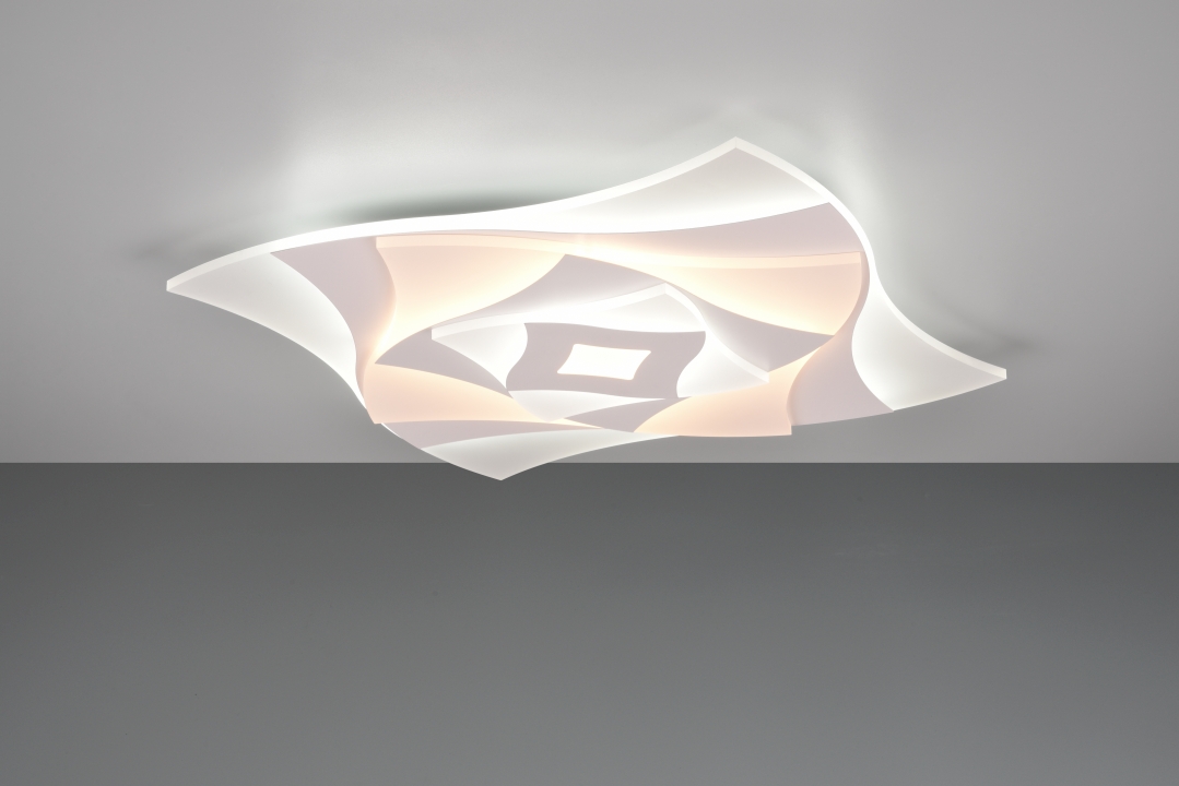 Trio LED-Deckenleuchte AKITA 1-flammig in Farbe weiß matt, Kunststoff weiß Trio LED-Deckenleuchte AKITA 1-flammig in Farbe weiß matt, Kunststoff weiß