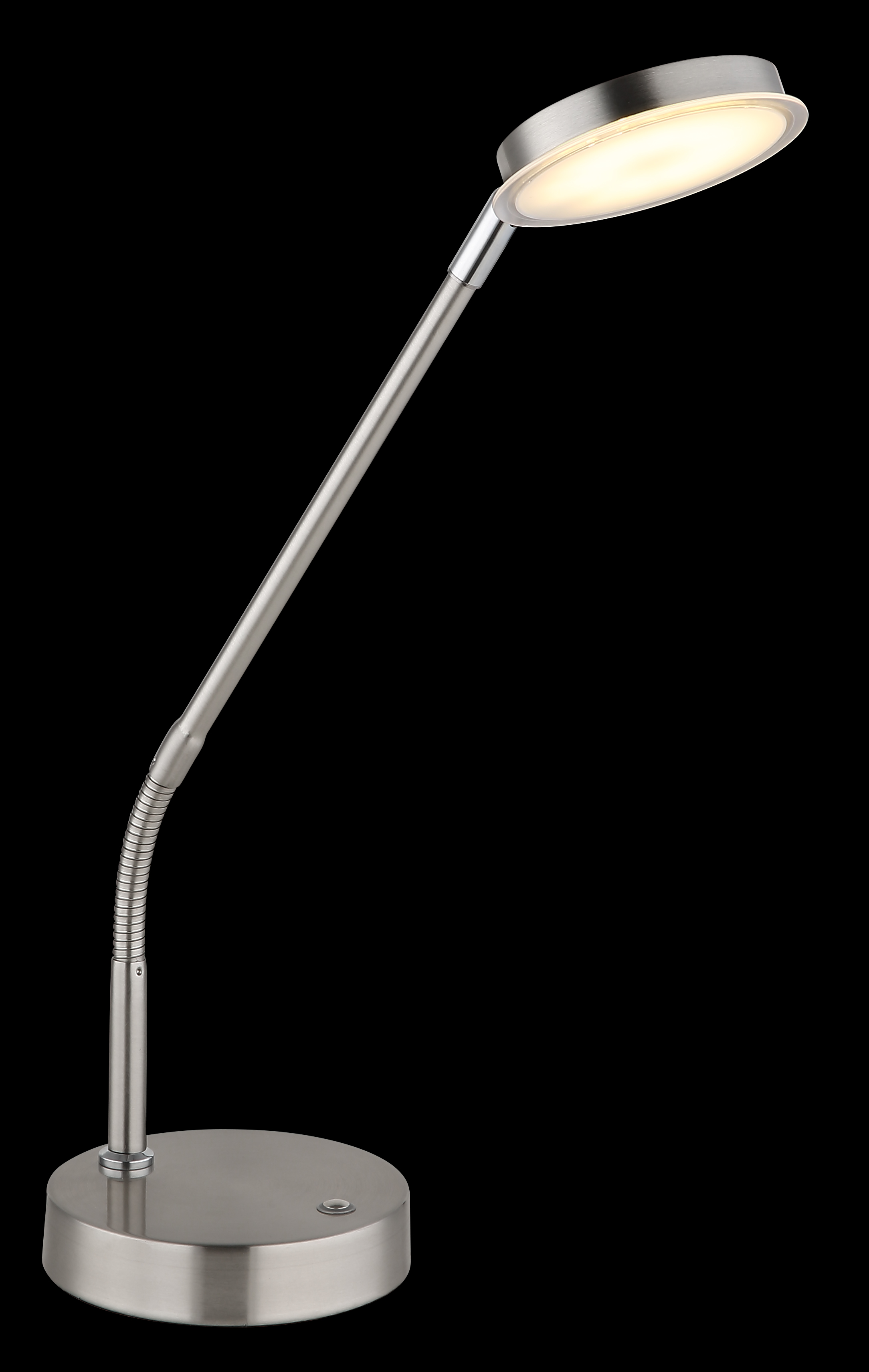 LED-Tischleuchte in Fb. Nickel Matt, tischlampe, arbeitsleuchte, metall, einstellbar, neigbar