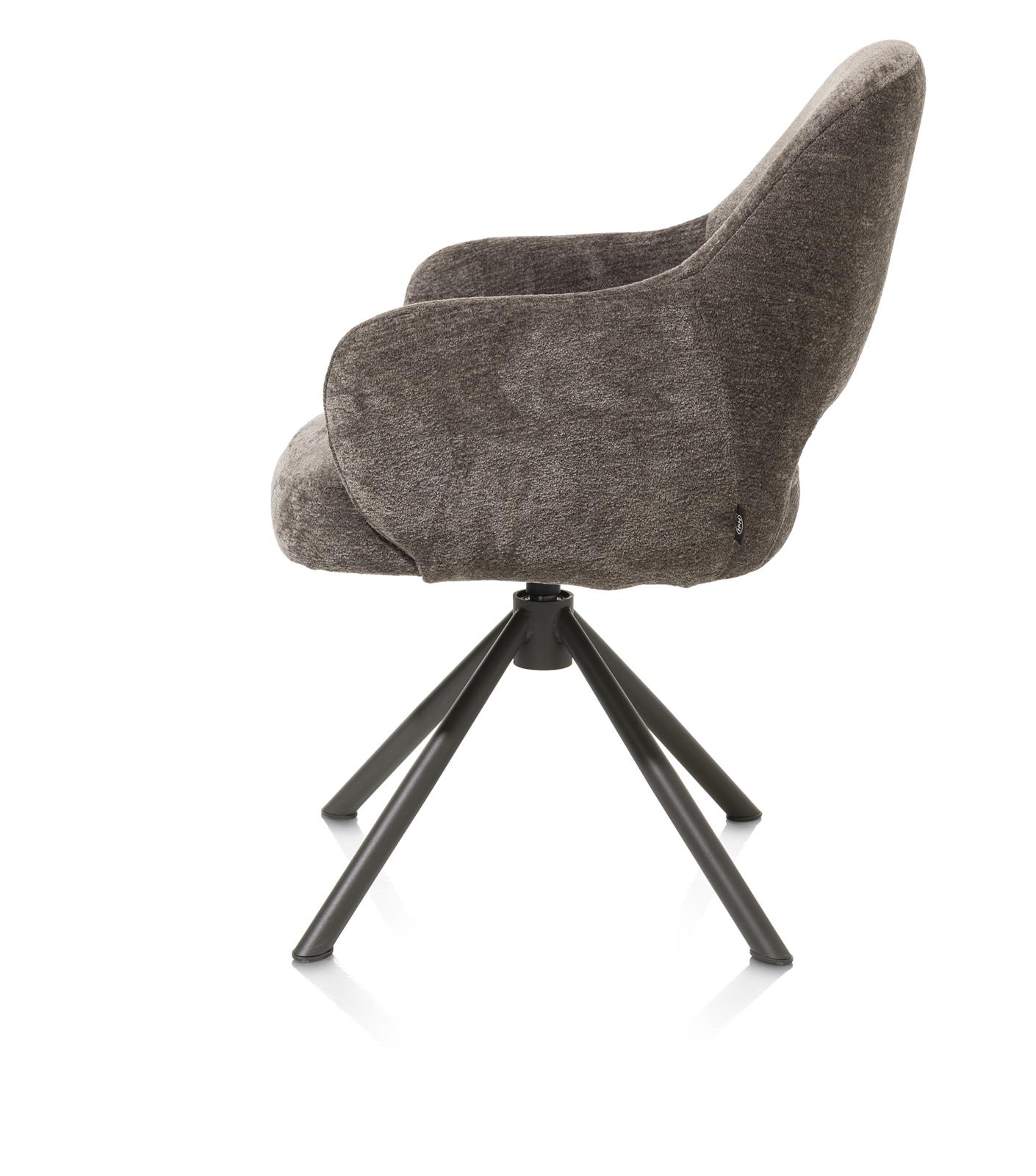 Henders & Hazel Armlehnstuhl NIKOLAS ca. B58 H87 T64 cm in Stoff Enzo Chenille Lava