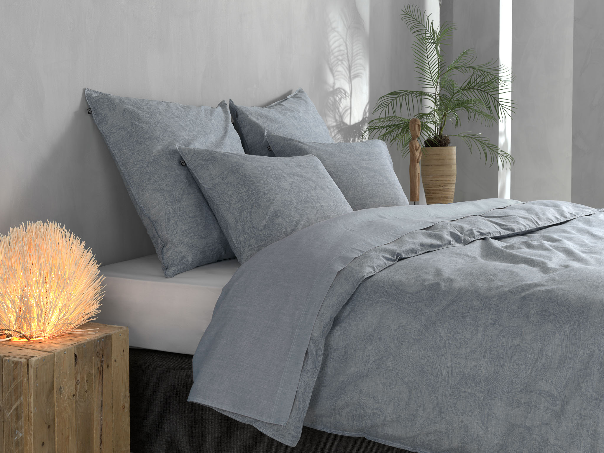 Heckettlane Bettwäsche ca. 155x220cm in Farbe Denim