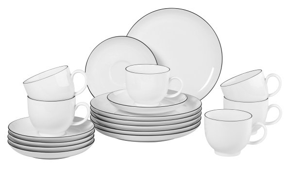 Seltmann Weiden Kaffeeservice 18-teilig Lido 10826 Black Line Seltmann Weiden Kaffeeservice 18-teilig Lido 10826 Black Line
