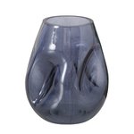 Boltze Vase Lojin H:17,5cm in Glas lackiert grau