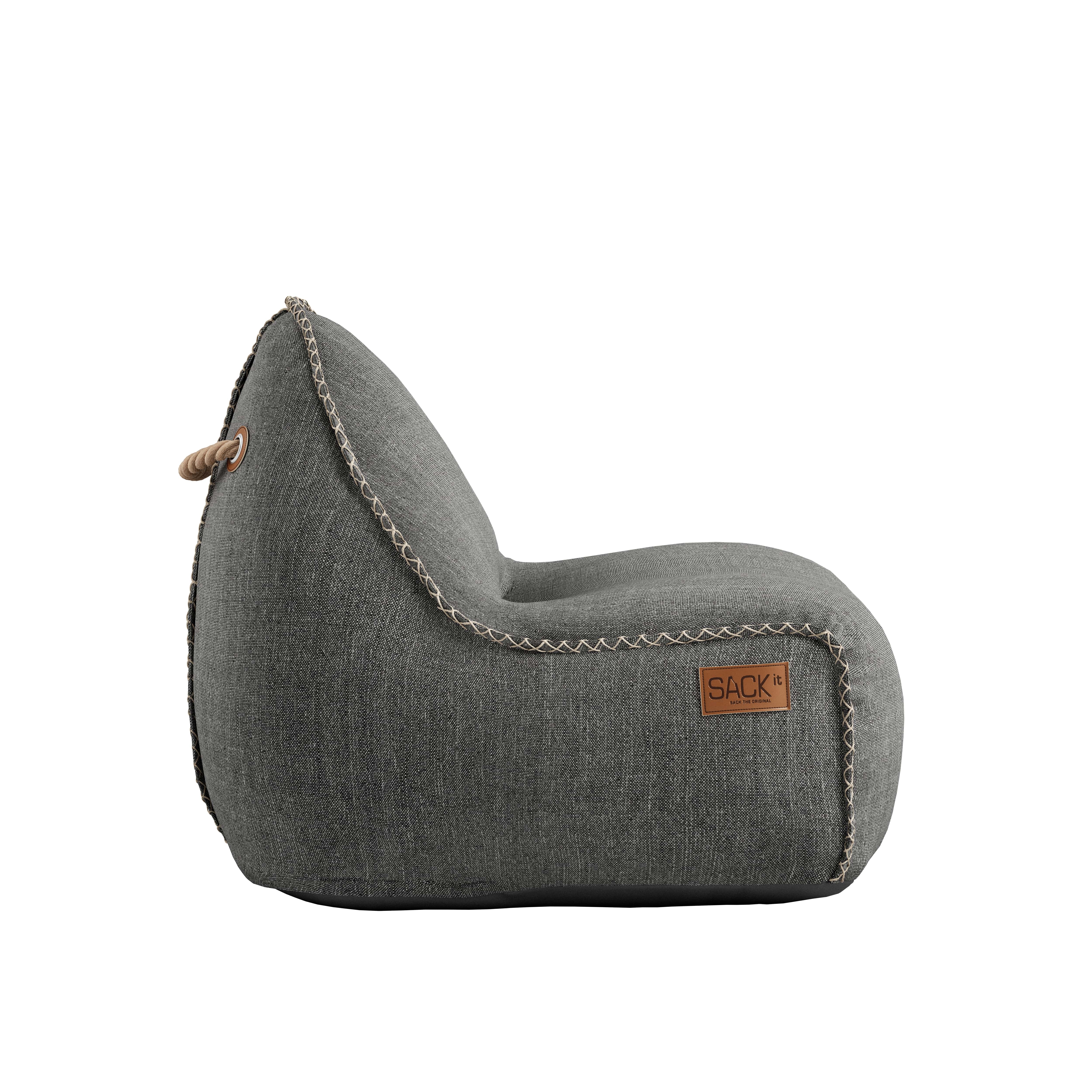 SACKit Junior-Lounge Sessel/Sitzsack COBANA in Farbe Grey