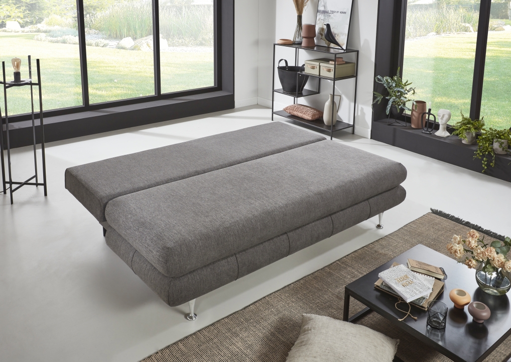 Sun Garden Schlafsofa BENFELD ca. 140x188cm in Stoff grau
