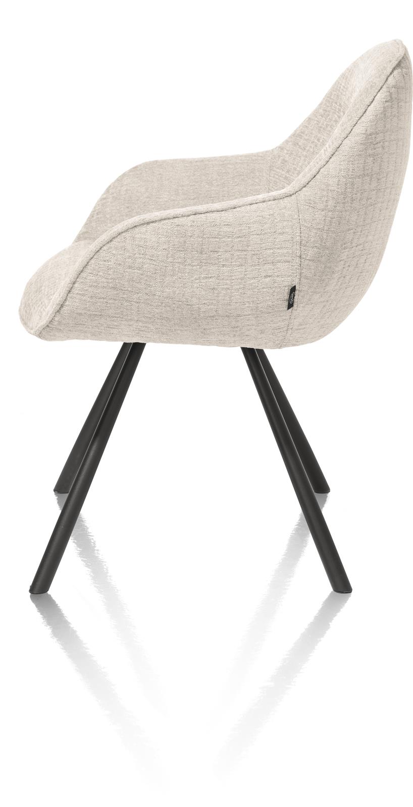 Henders & Hazel Armlehnstuhl CLINT ca. B58 H85 T65 cm in Stoff Wave Chenille creme