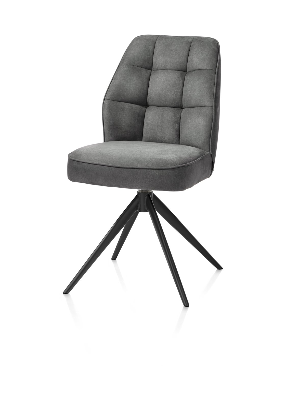 Henders & Hazel Stuhl BELL ca. B49 H89 T65 cm in Stoff Calabria anthrazit Henders & Hazel Stuhl BELL ca. B49 H89 T65 cm in Stoff Calabria anthrazit, Stuhl, Polsterstuhl, Kufenfuß, Stoffsitz, Grau