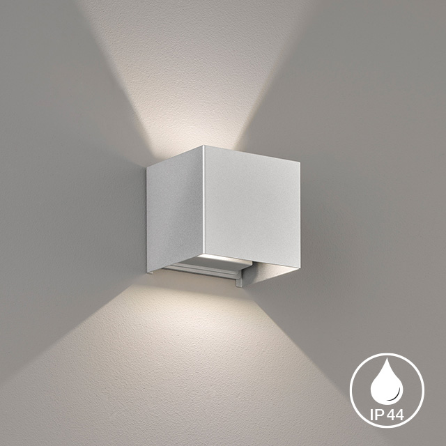 Fischer & Honsel LED-Wandleuchte WALL in Metall silberfarbig