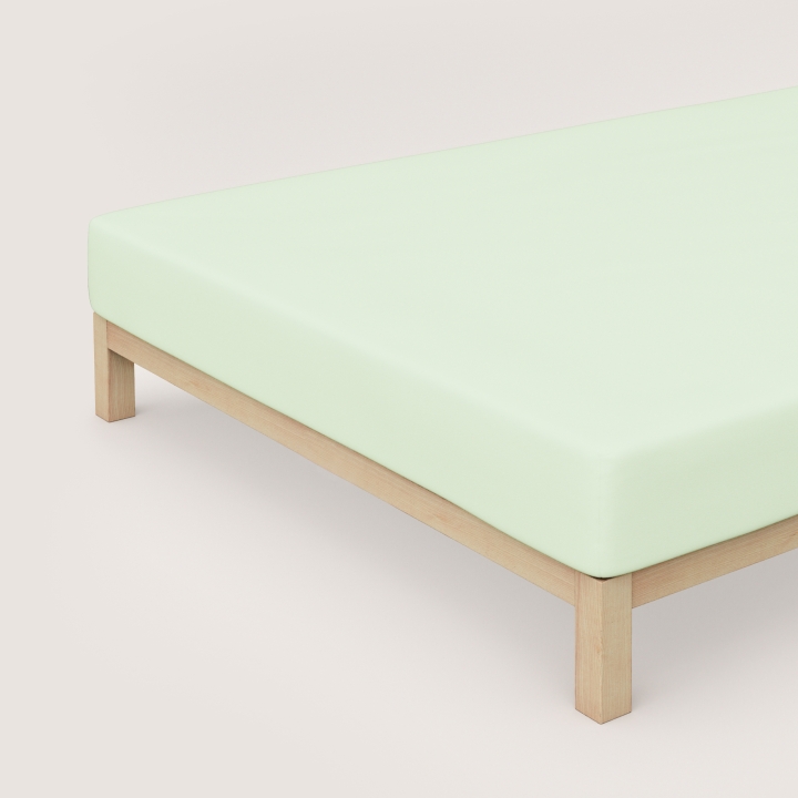 Schlafgut Casual Spannbettlaken ca. 120x200-130x200cm in Farbe Green Light