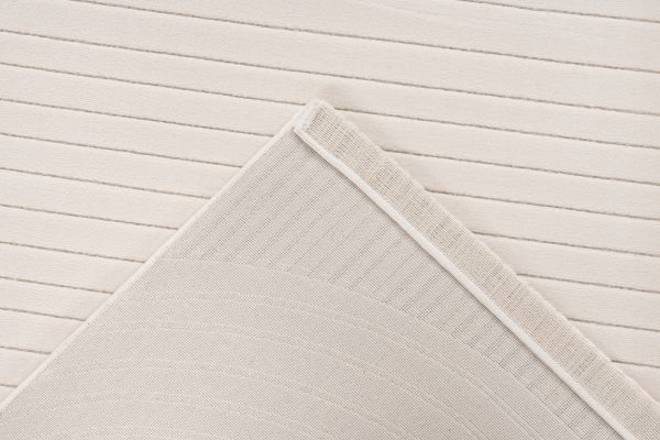 Webteppich NAPOLI ca. 160x230cm in Farbe ivory, Teppich, Ruggenäht?, Webstoff, Kante, Faserstruktur