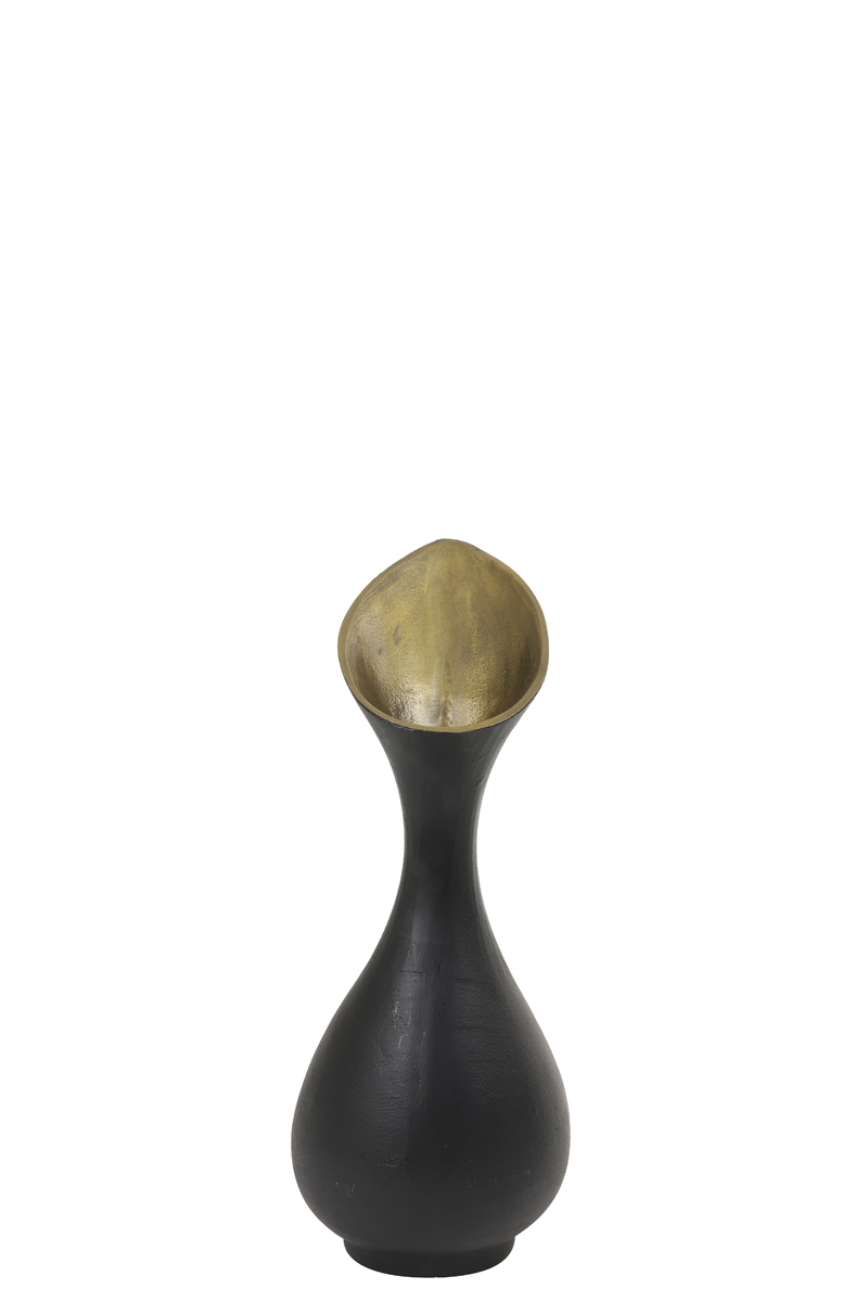 Light & Living Vase TILIPI 20x19x46cm in matt schwarz+bronze