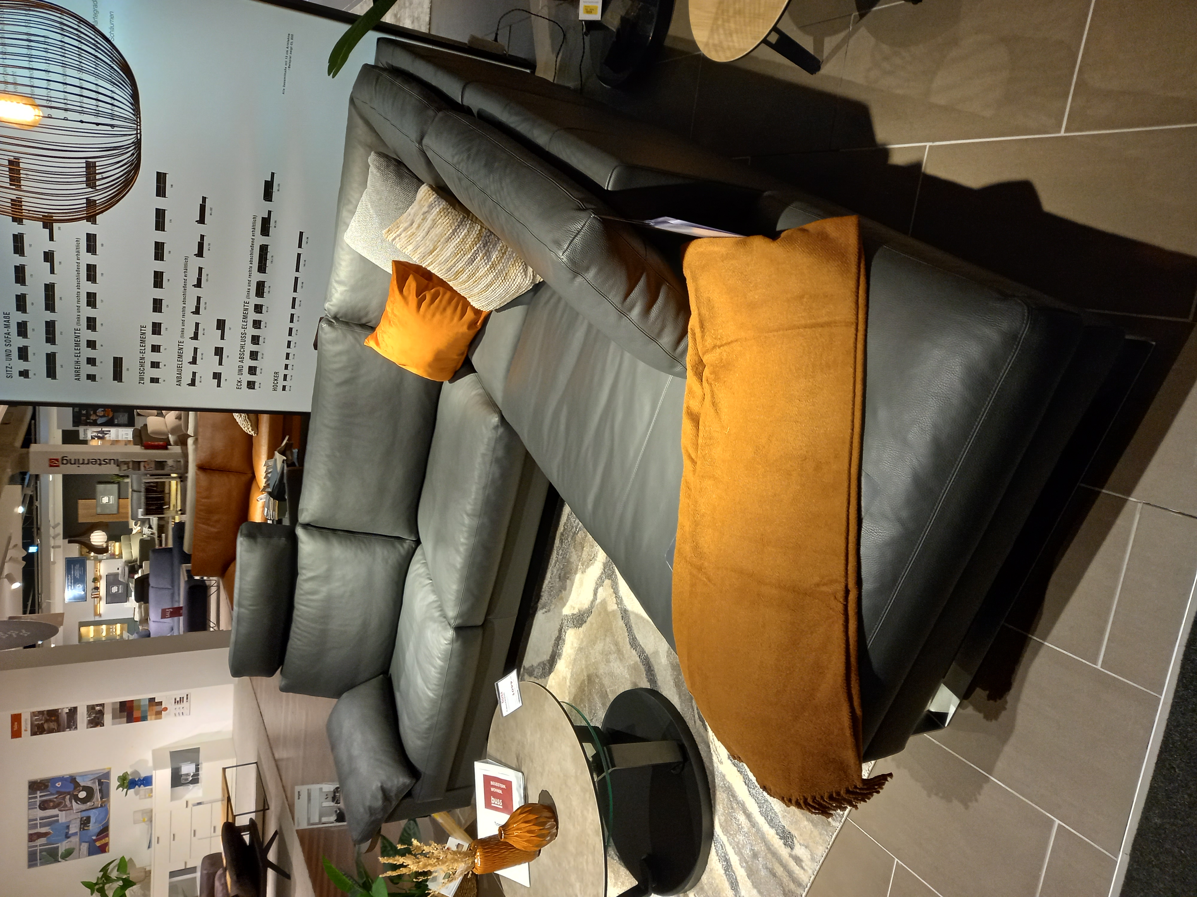 Erpo Polstergruppe CLASSIC 500 ca. 280x249cm in Leder anthrazit