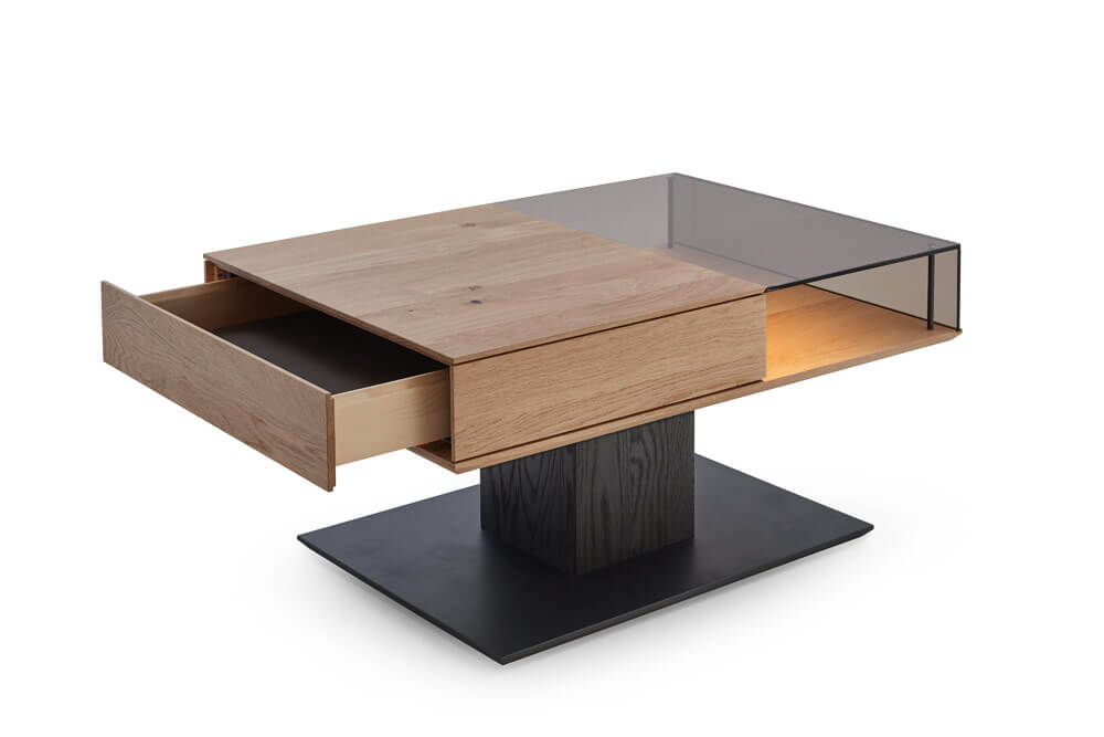 Couchtisch KILVA ca. B70 H49 cm in Kernesche gebürstet