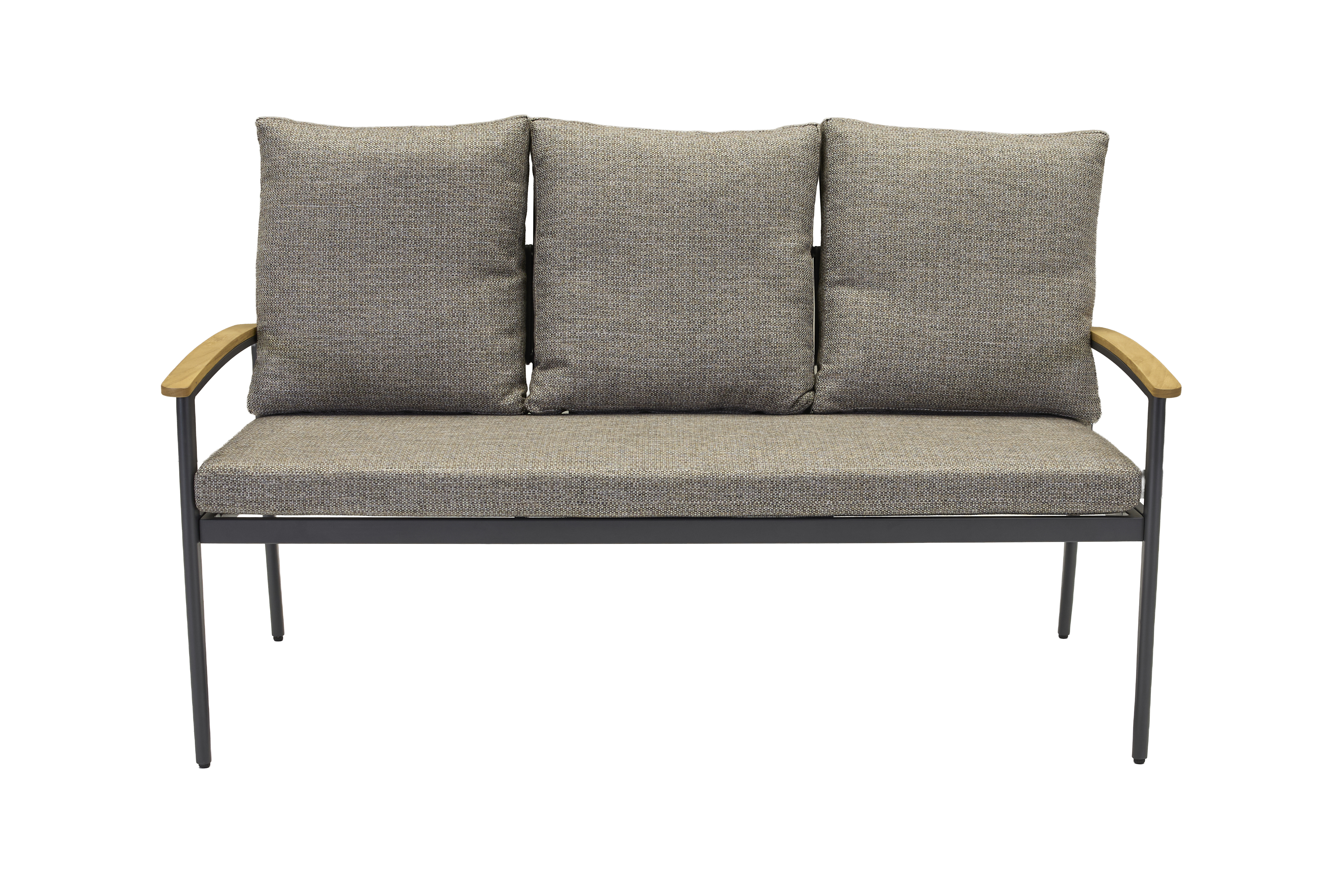 Bank AVENTO mit Geflecht in Rope-Optik grau/Gestell Aluminium anthrazit Bank AVENTO mit Geflecht in Rope-Optik grau/Gestell Aluminium anthrazit