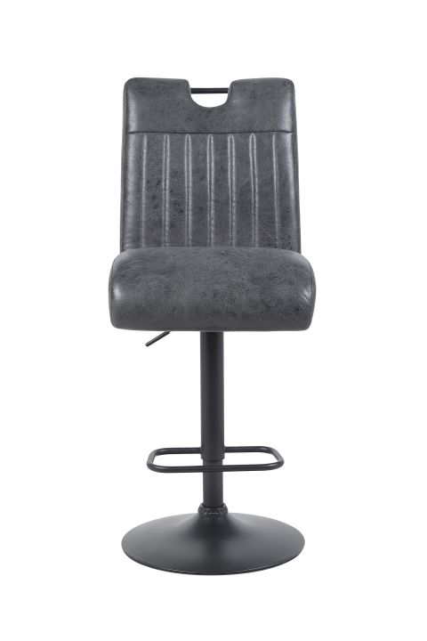 Hela Barhocker MAJA H ca. B45,5 T63 cm in Stoff Vintage Anthrazit 46, Barhocker, Sessel, Hocker, Stuhl, stahlfarben